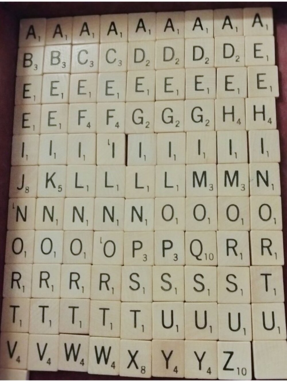 Scrabble Letter Tiles Replacement Set Craft Vintage 1953